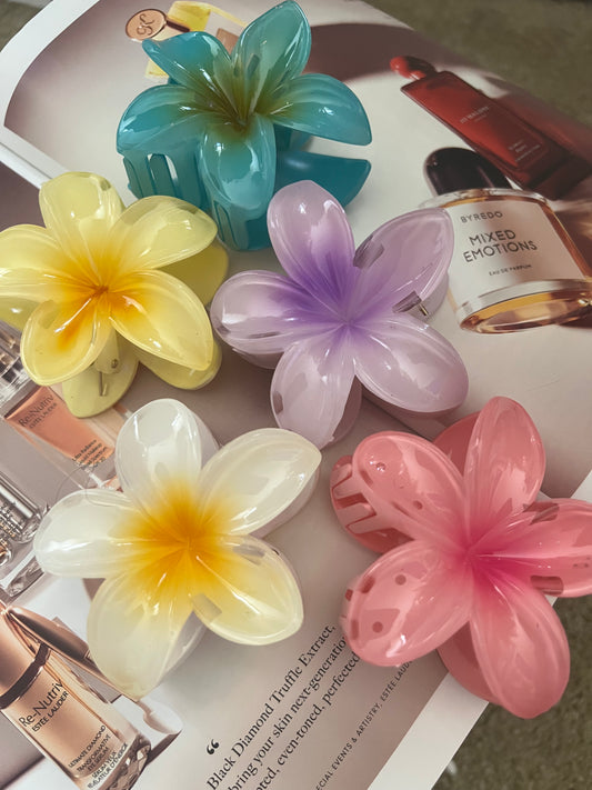 Cute Colorful Flower Shaped Hair Claws,